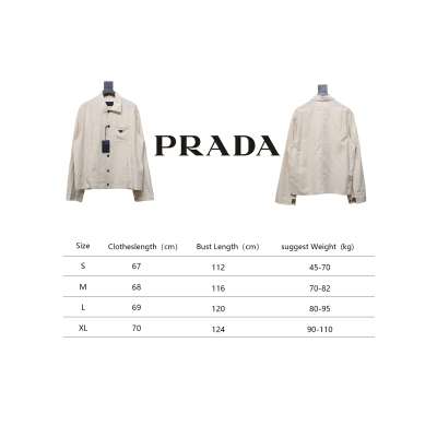 Prada 24SS Chambray Pocket Long Sleeve Shirt Jacket Beige 02