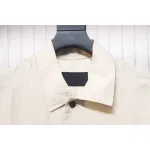Prada 24SS Chambray Pocket Long Sleeve Shirt Jacket Beige