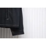 Prada 24SS Chambray Pocket Long Sleeve Shirt Jacket Black