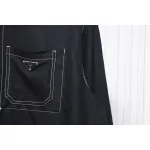 Prada 24SS Chambray Pocket Long Sleeve Shirt Jacket Black