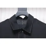 Prada 24SS Chambray Pocket Long Sleeve Shirt Jacket Black