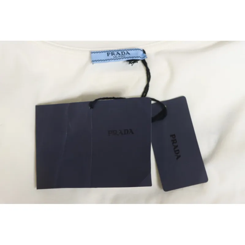 Prada 24ss Classic Logo Print Long Sleeve T-shirt