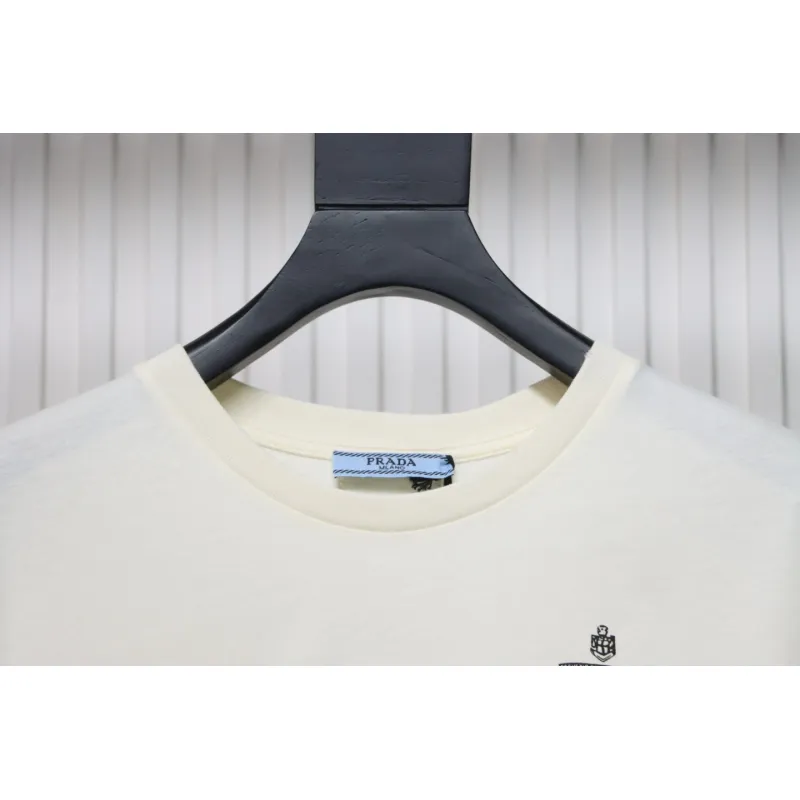Prada 24ss Classic Logo Print Long Sleeve T-shirt