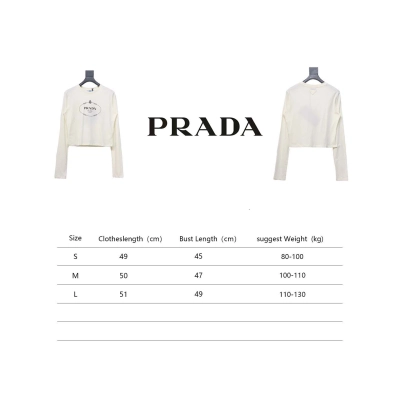 Prada 24ss Classic Logo Print Long Sleeve T-shirt  02
