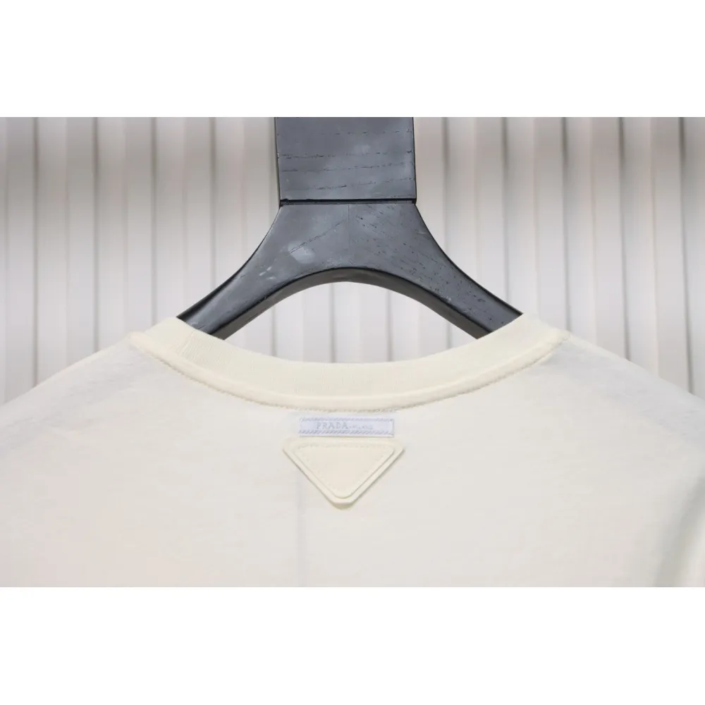 Prada 24ss Classic Logo Print Long Sleeve T-shirt 