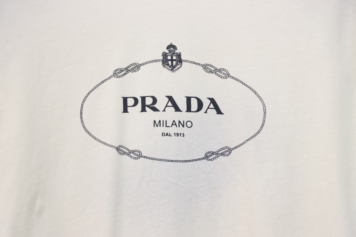 Prada 24ss Classic Logo Print Long Sleeve T-shirt 