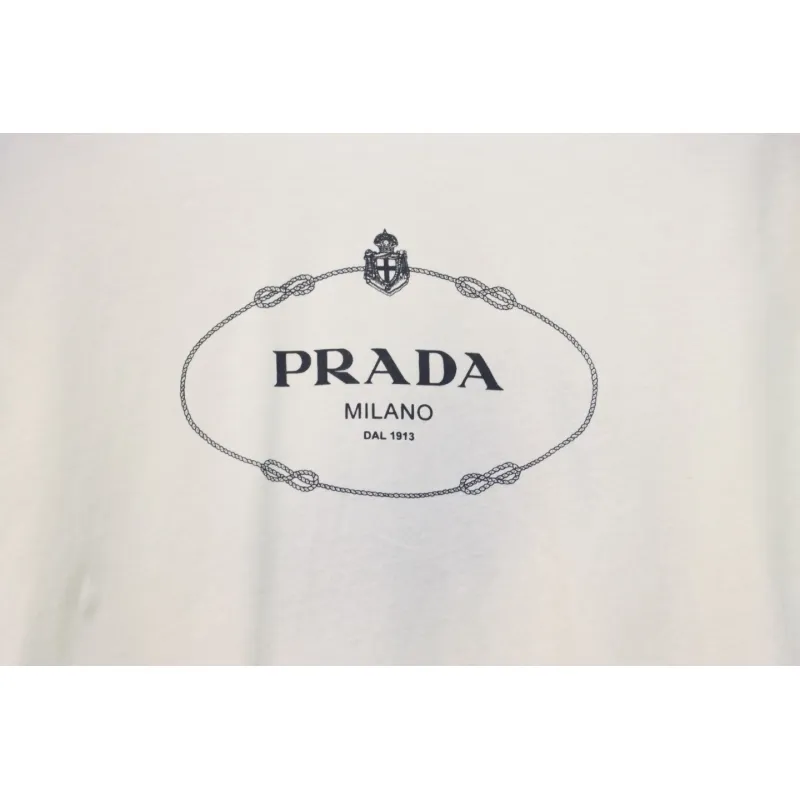 Prada 24ss Classic Logo Print Long Sleeve T-shirt 