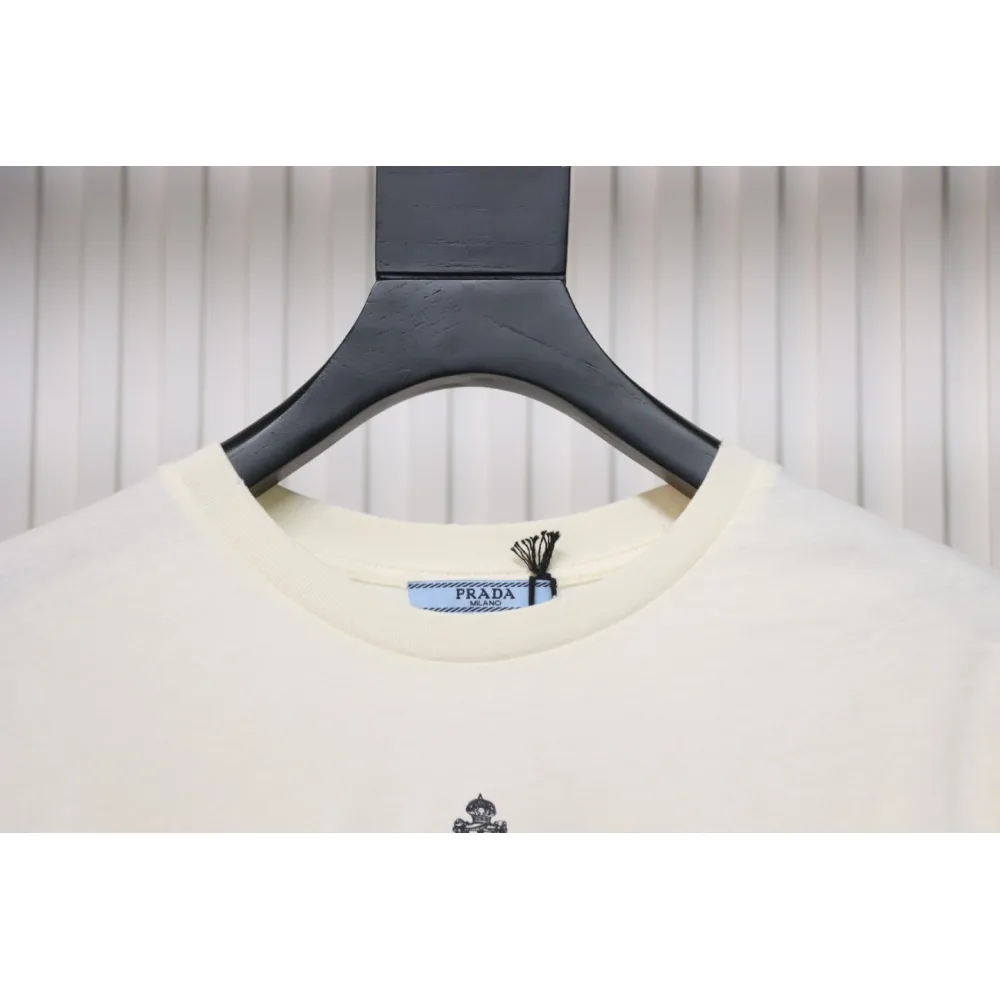 Prada 24ss Classic Logo Print Long Sleeve T-shirt 