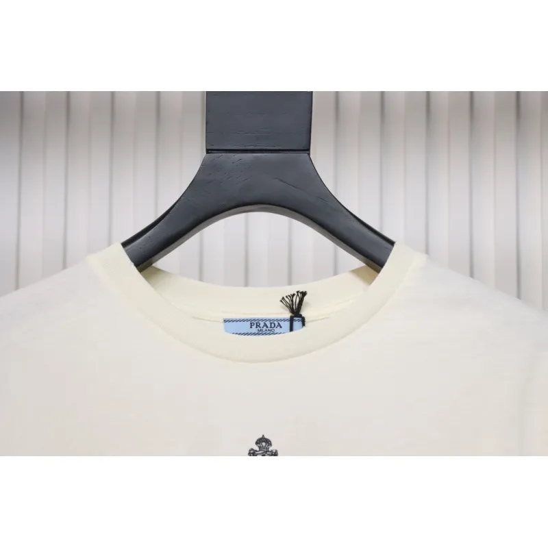 Prada 24ss Classic Logo Print Long Sleeve T-shirt 