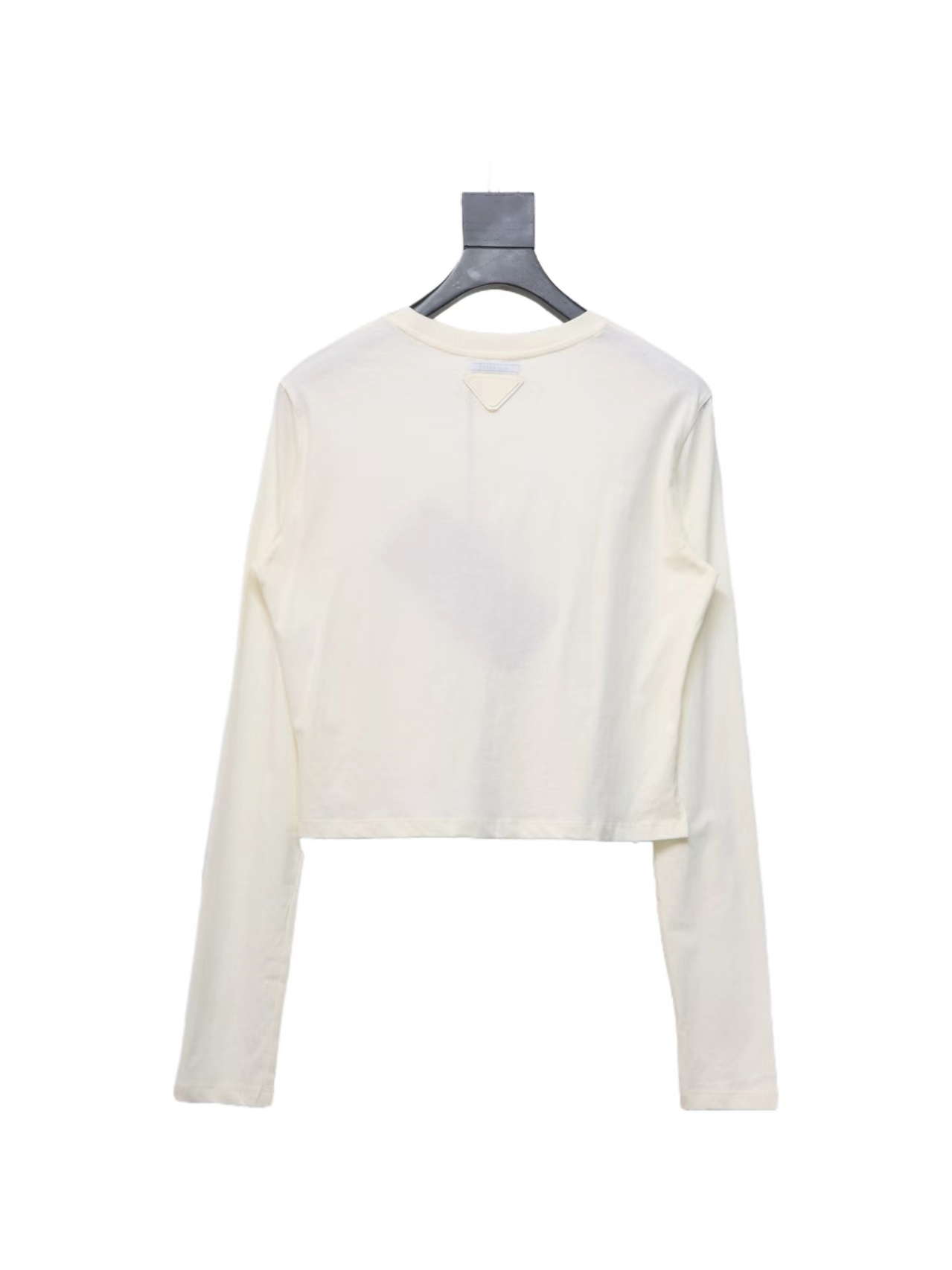 Prada 24ss Classic Logo Print Long Sleeve T-shirt 