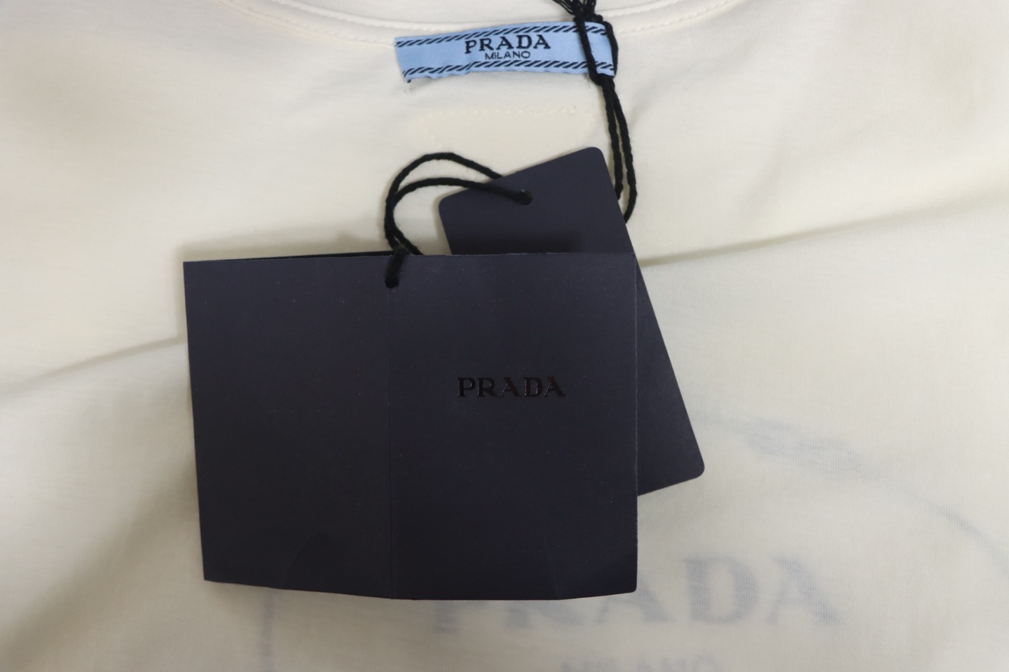 Prada 24ss Classic Logo Print Long Sleeve T-shirt 