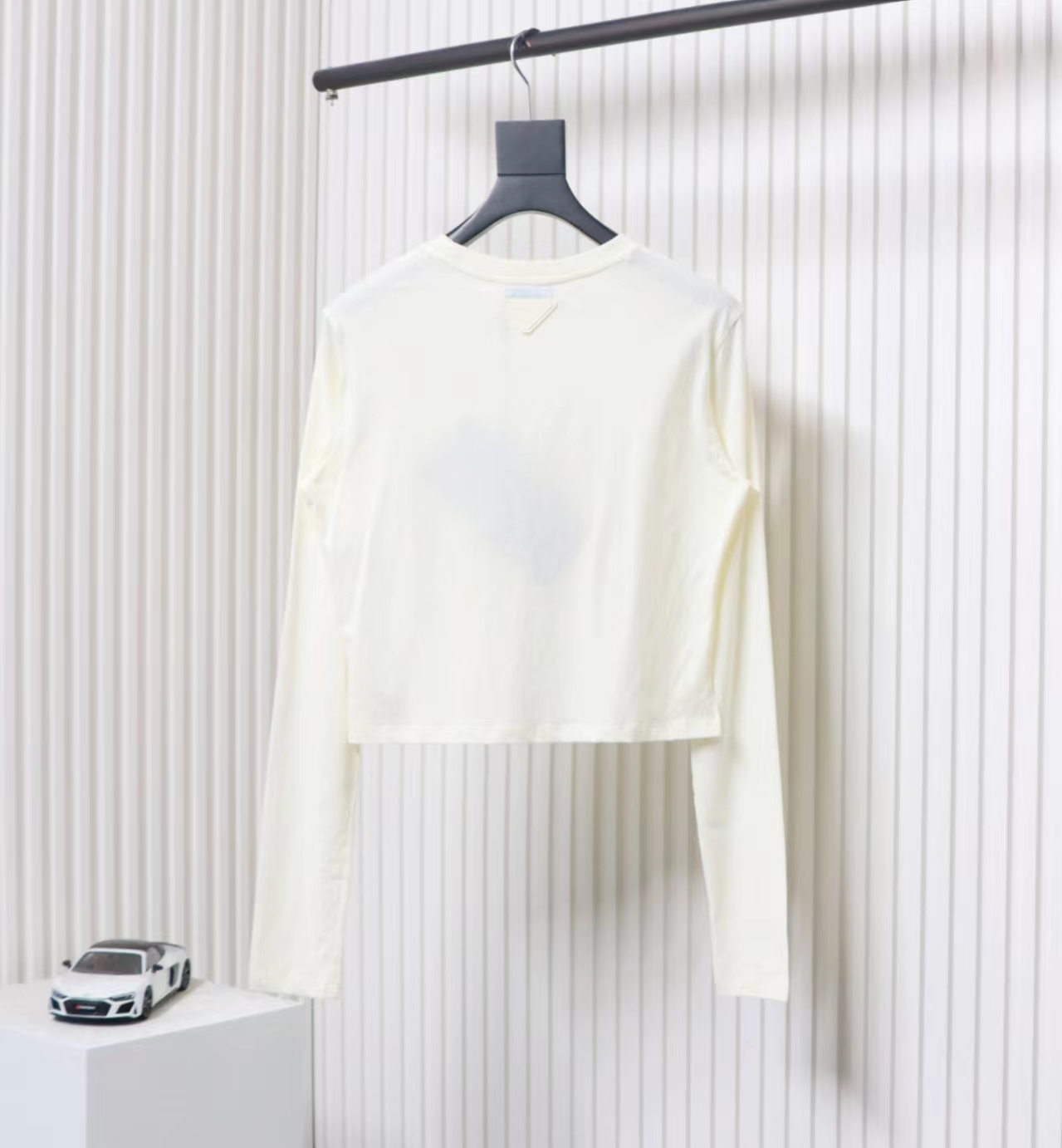 Prada 24ss Classic Logo Print Long Sleeve T-shirt 