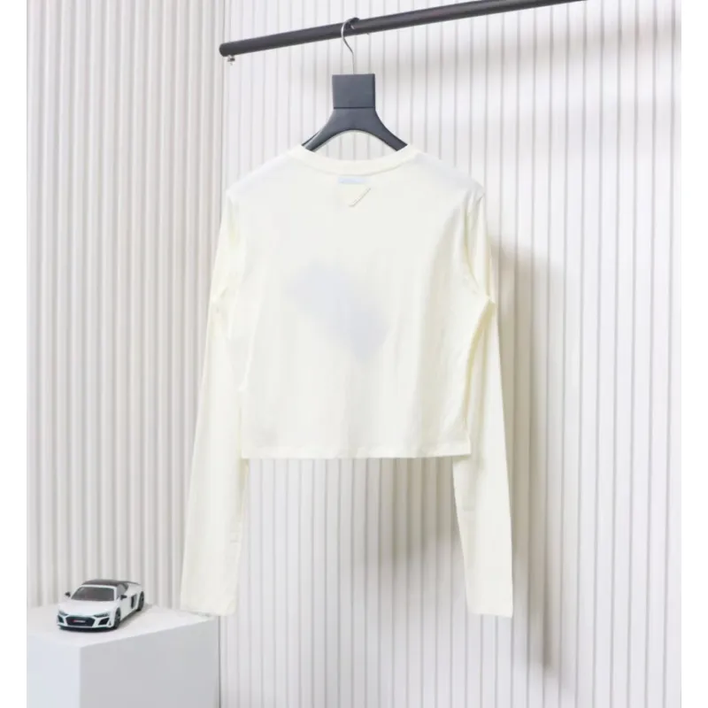 Prada 24ss Classic Logo Print Long Sleeve T-shirt 