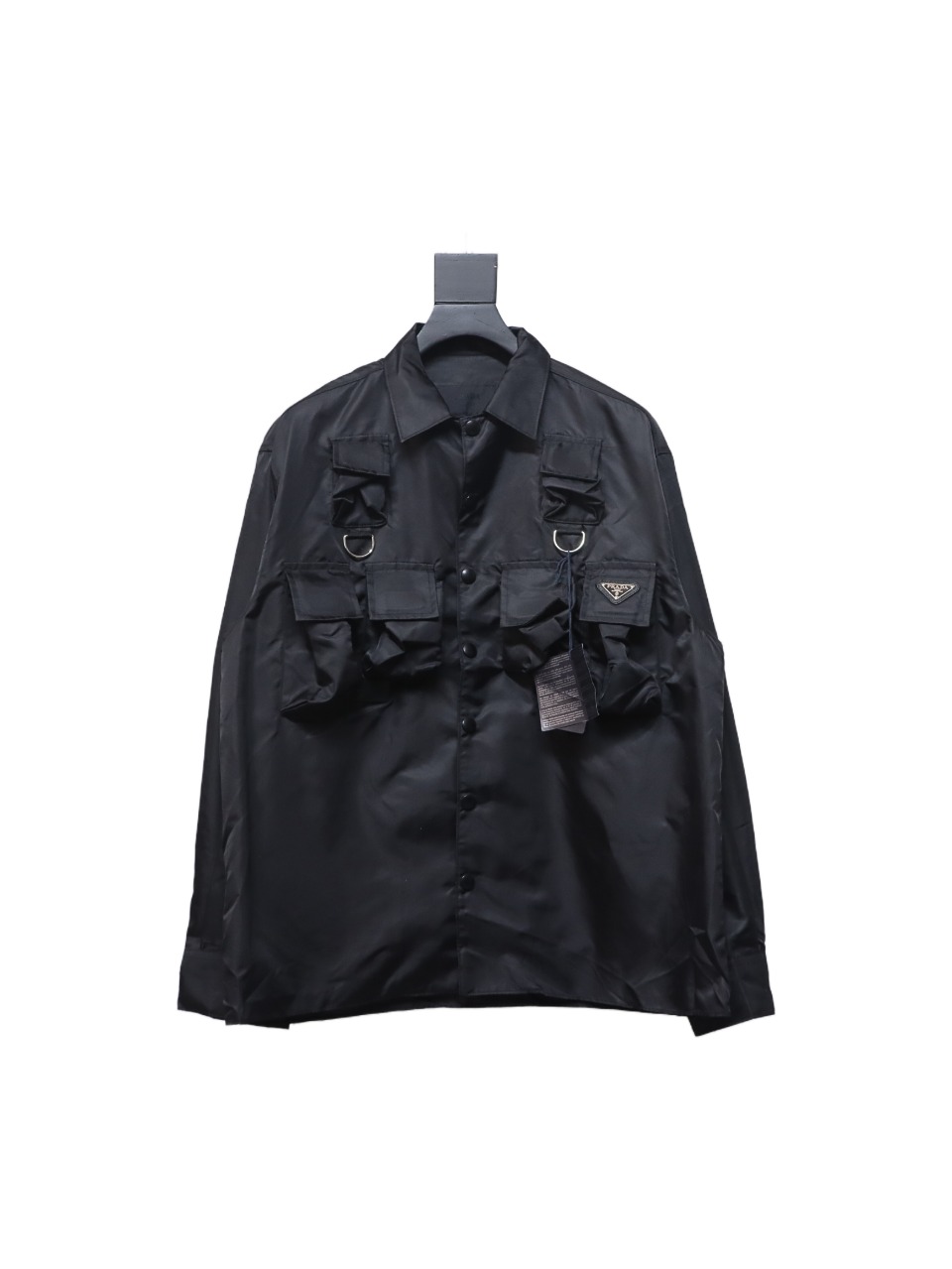 Prada 24SS Multi-Pocket Nylon Work Jacket Black