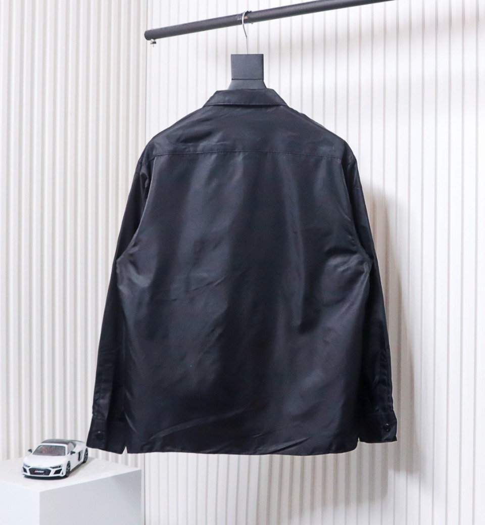 Prada 24SS Multi-Pocket Nylon Work Jacket Black