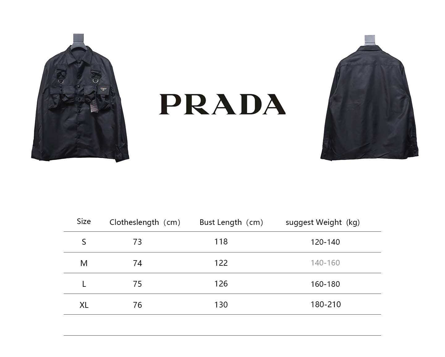Prada 24SS Multi-Pocket Nylon Work Jacket Black