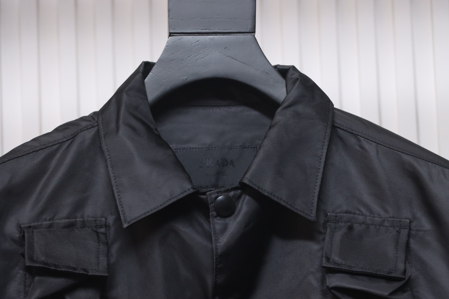 Prada 24SS Multi-Pocket Nylon Work Jacket Black