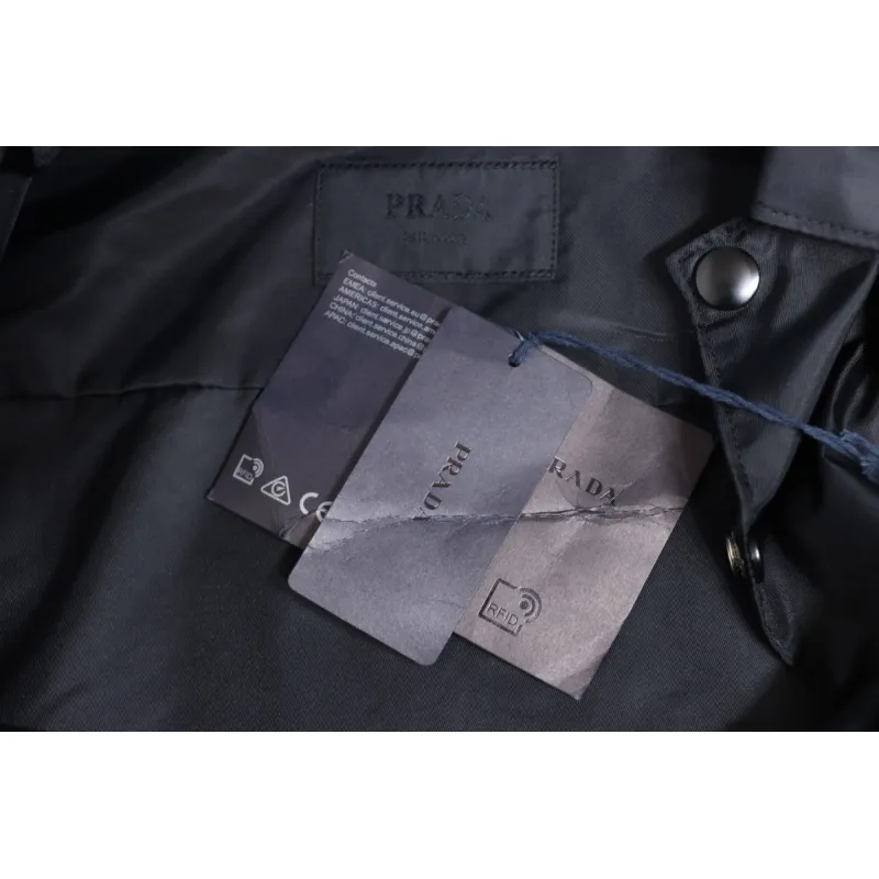 Prada 24SS Multi-Pocket Nylon Work Jacket Black