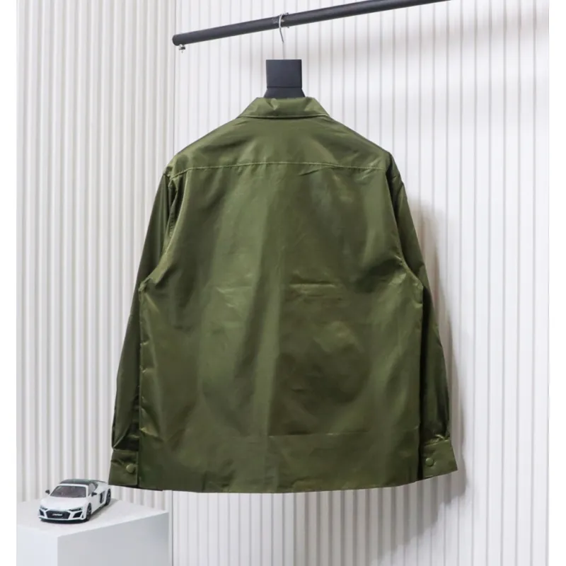 Prada 24SS Multi-Pocket Nylon Work Jacket Green