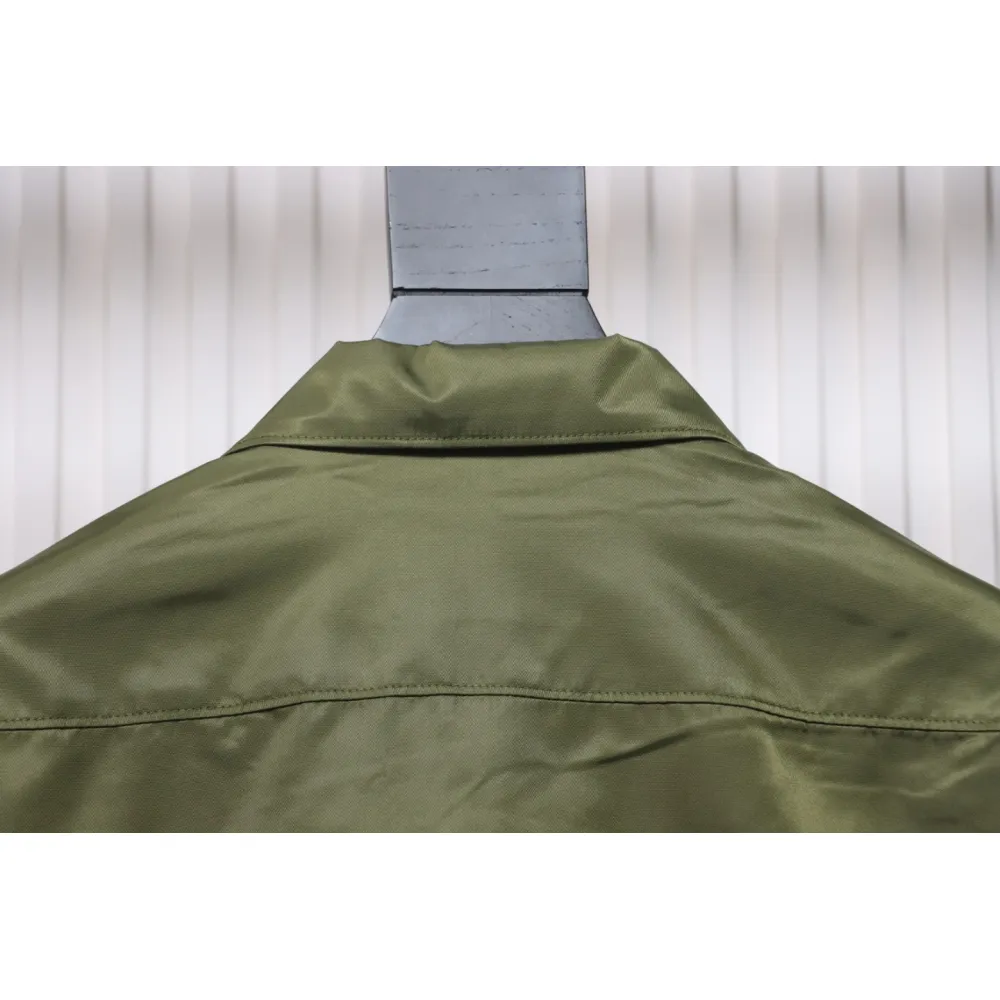 Prada 24SS Multi-Pocket Nylon Work Jacket Green