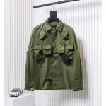 Prada 24SS Multi-Pocket Nylon Work Jacket Green