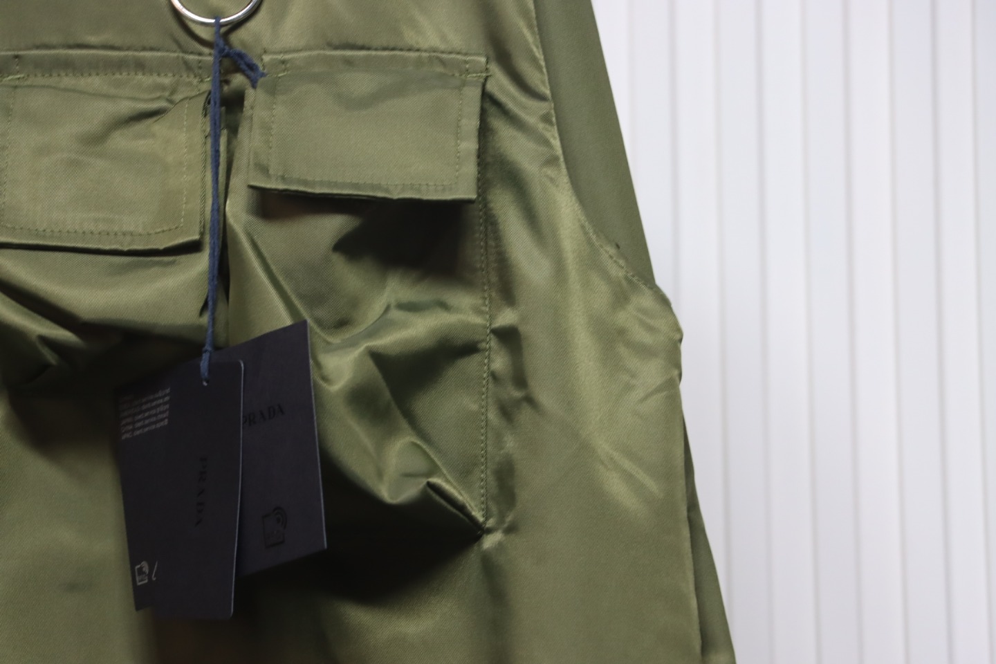 Prada 24SS Multi-Pocket Nylon Work Jacket Green