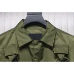 Prada 24SS Multi-Pocket Nylon Work Jacket Green