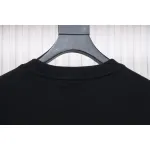 Prada 24SS Phantom Triangle Logo Printed Crew Neck Hoodie Black