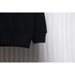 Prada 24SS Phantom Triangle Logo Printed Crew Neck Hoodie Black