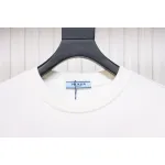 Prada 24SS Phantom Triangle Logo Printed Crew Neck Hoodie White