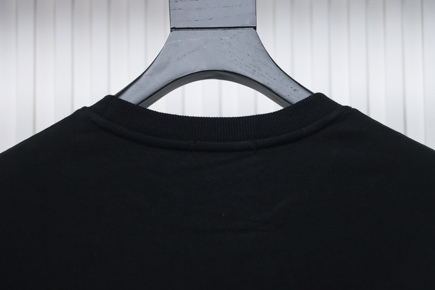 Prada 24ss Round Neck Hoodie With Triangle Logo Black