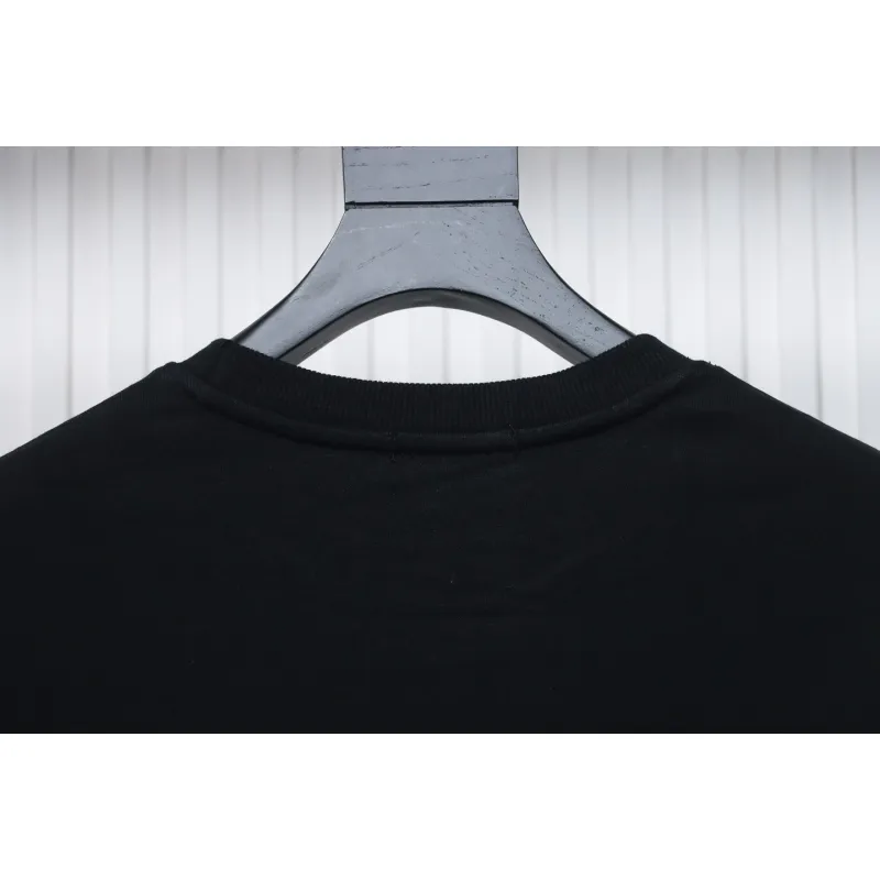 Prada 24ss Round Neck Hoodie With Triangle Logo Black