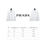 Prada 24ss Round Neck Hoodie With Triangle Logo White