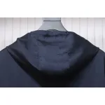 Prada 24SS Silk Web Hem Hooded Jacket Blue