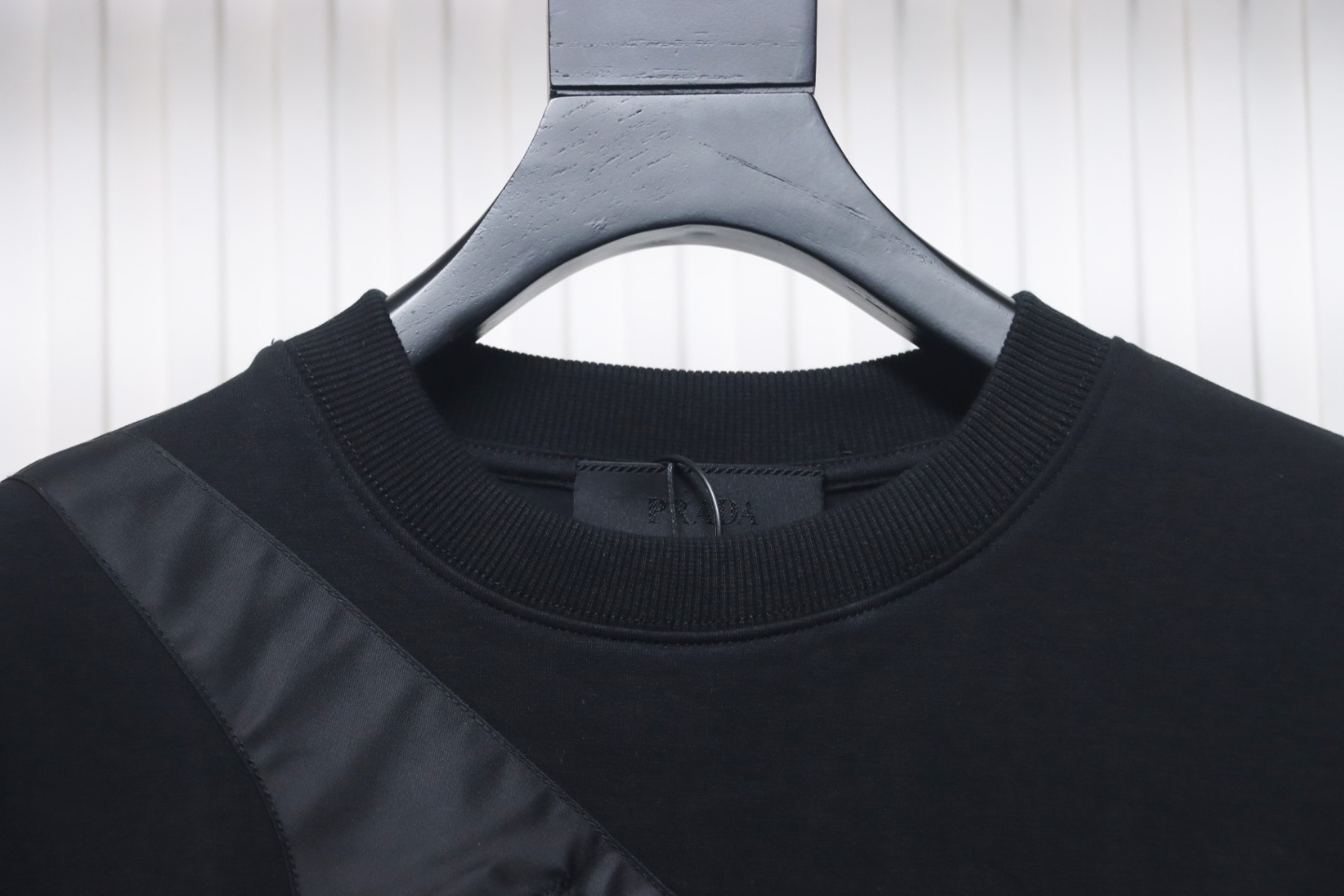 Prada Backpack Crew Neck Hoodie Black