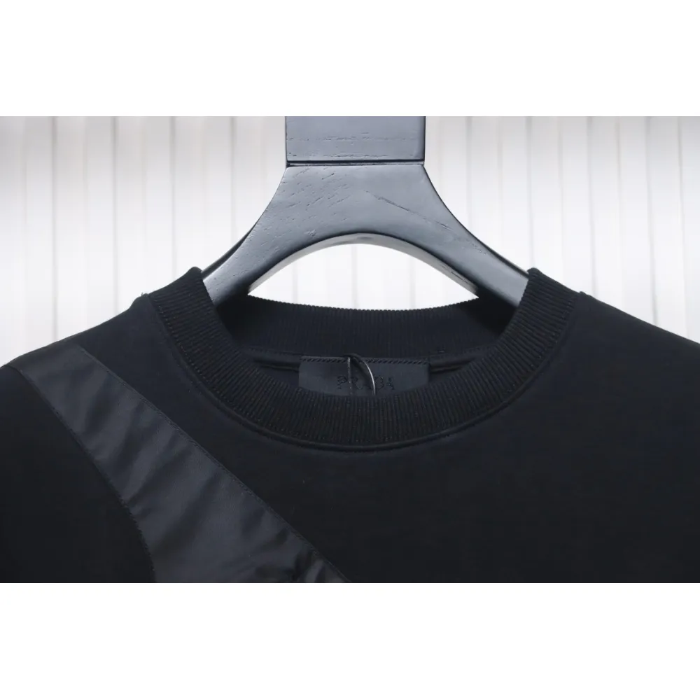 Prada Backpack Crew Neck Hoodie Black