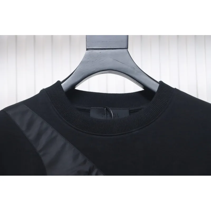 Prada Backpack Crew Neck Hoodie Black