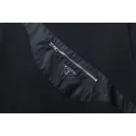 Prada Backpack Crew Neck Hoodie Black