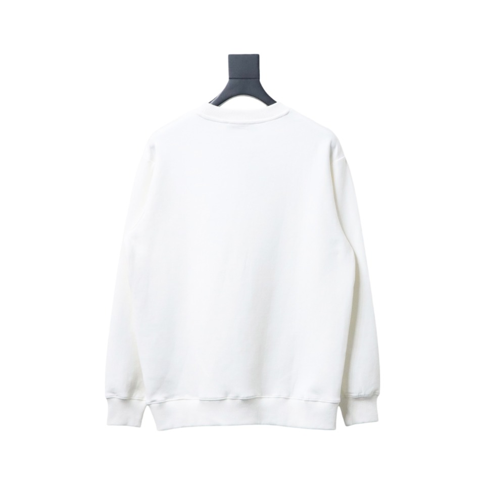 Prada Backpack Crew Neck Hoodie White