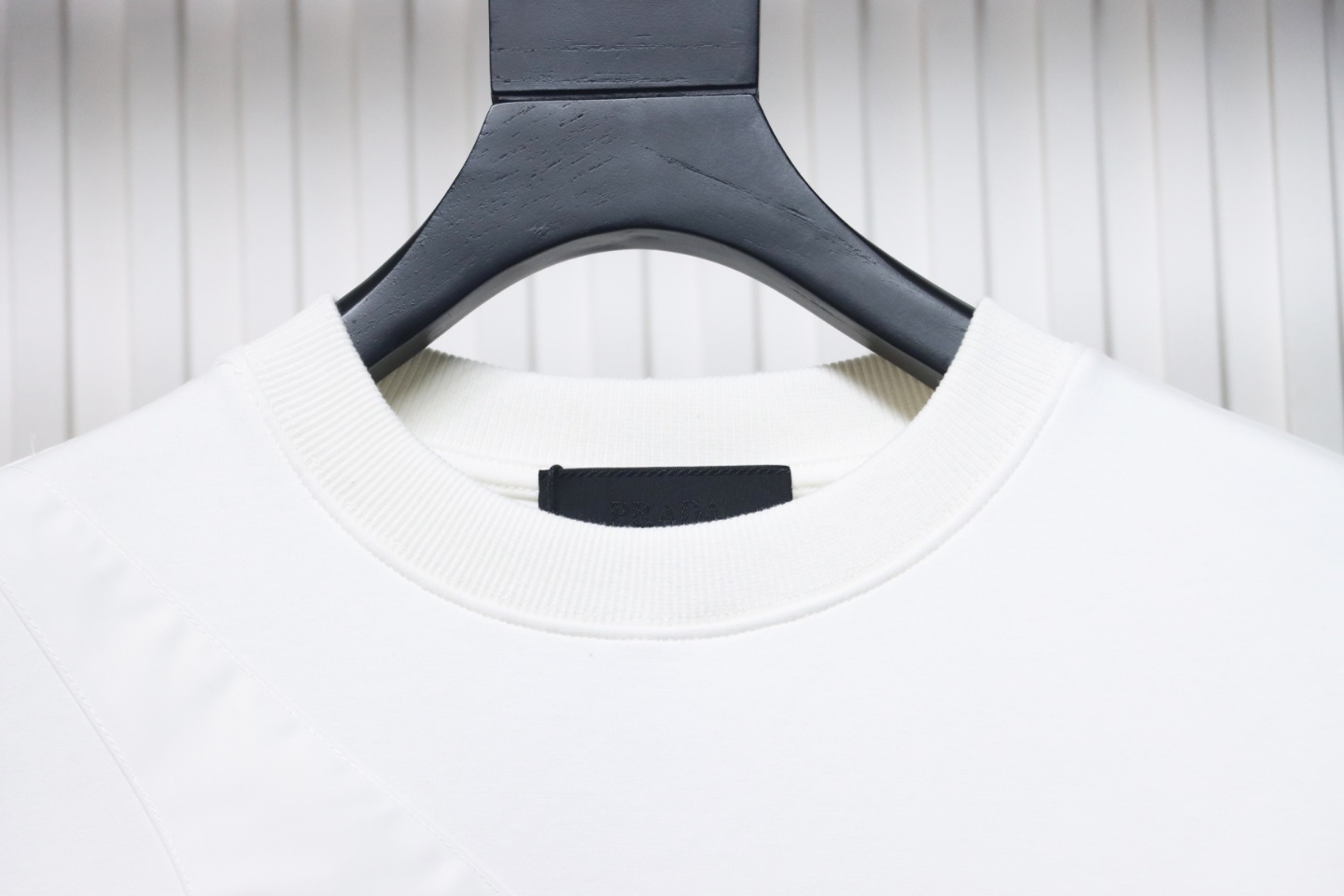 Prada Backpack Crew Neck Hoodie White