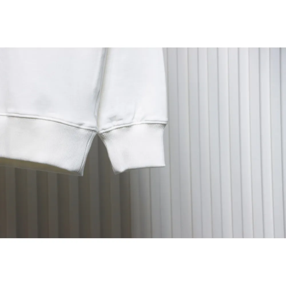 Prada Backpack Crew Neck Hoodie White