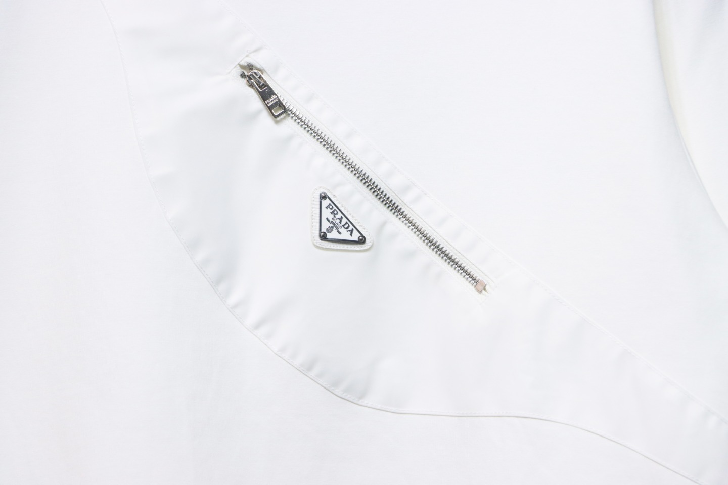 Prada Backpack Crew Neck Hoodie White