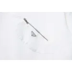Prada Backpack Crew Neck Hoodie White