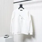 Prada Backpack Crew Neck Hoodie White
