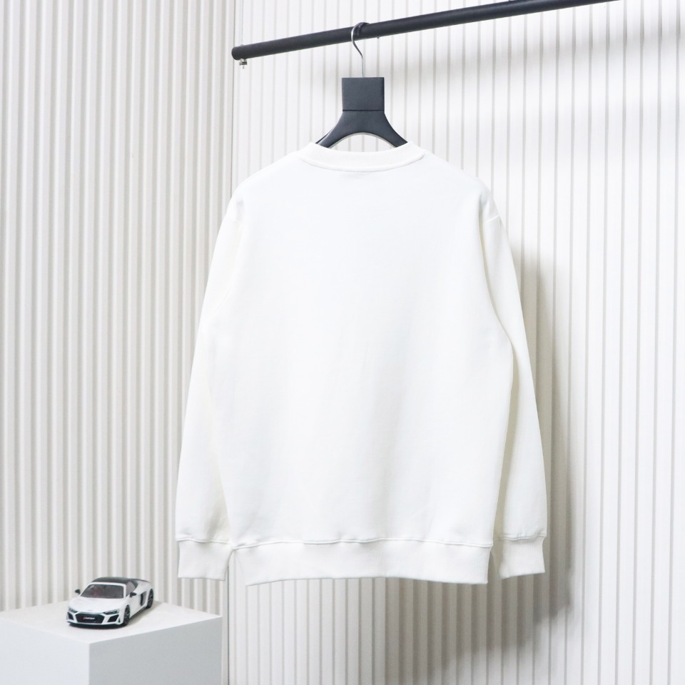 Prada Backpack Crew Neck Hoodie White