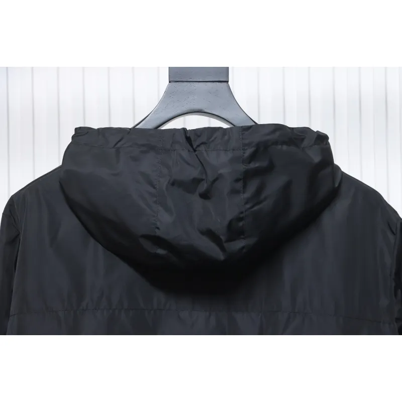 Prada Badge Zip-Up Jacket Black