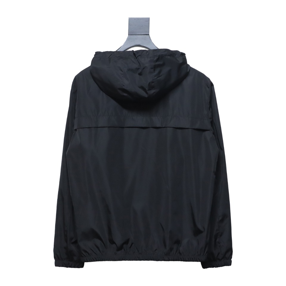 Prada Badge Zip-Up Jacket Black