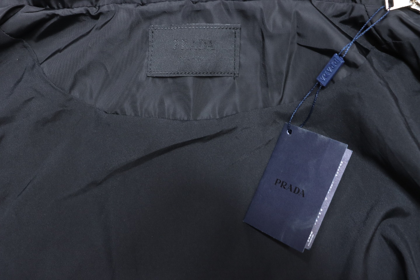 Prada Badge Zip-Up Jacket Black