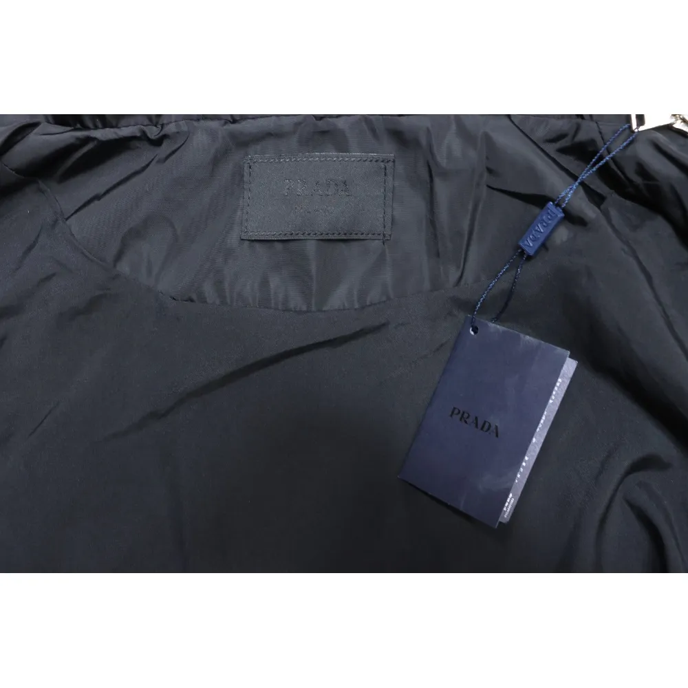Prada Badge Zip-Up Jacket Black
