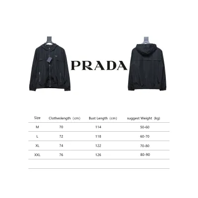 Prada Badge Zip-Up Jacket Black 02